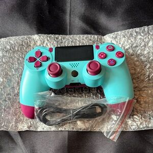 New No Box Wireless Game Controller - Blue and Pink